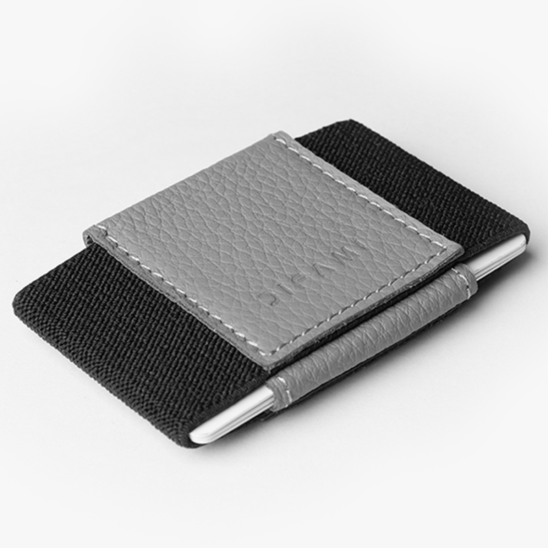 Minimal Deri Cüzdan Kartlık Gri