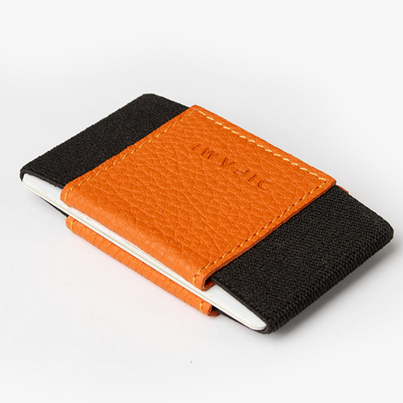 Minimal Deri CÜzdan Kartlik Turuncu