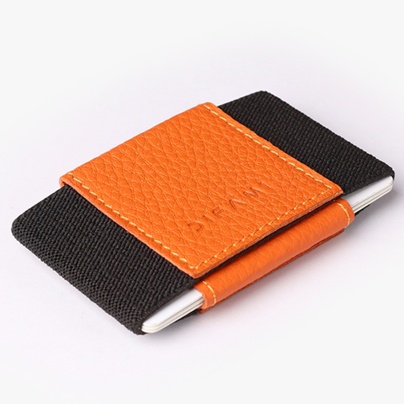 Minimal Deri Cüzdan Kartlik Turuncu 2